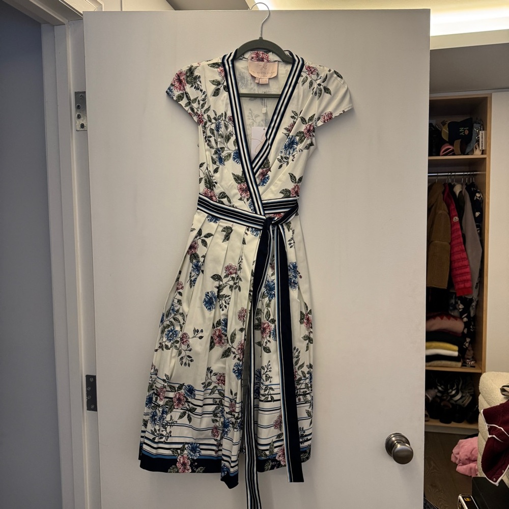 Floral gal meets glam wrap dress